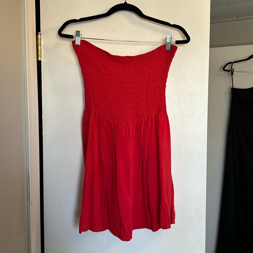 Red Strapless Dress
